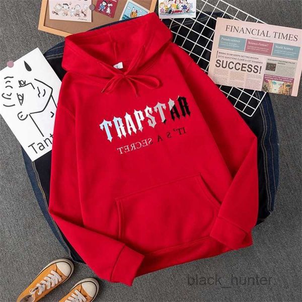 

mens hoodies trapstar desiger luxury fashion brand loose long sleeve letter priting top, Black