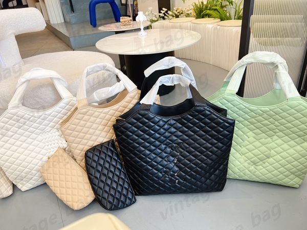 

luxury designer icare maxi shopping bags mini 2set wallets gaby quilted lambskin tote ladies diamond lattice stitched handbag shoulder nappa