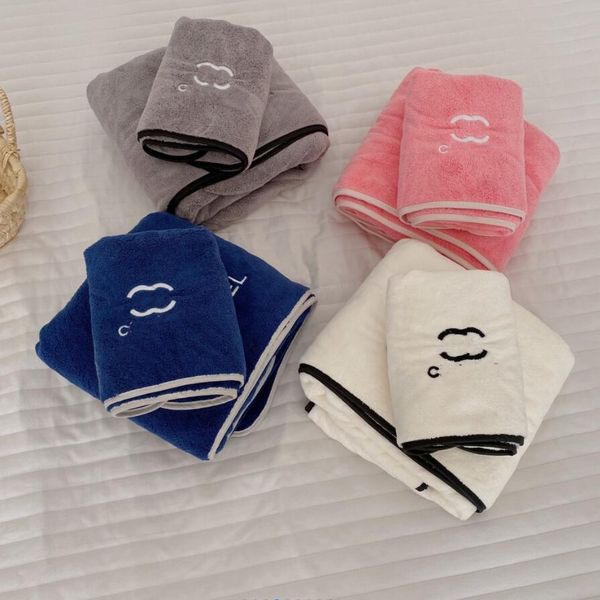 

designer letter c bath face towel bathing towels soft home absorbent men women washcloths coral fleece beach hand towel 2 pieces 1 set