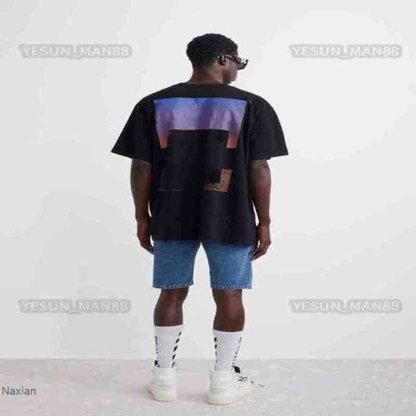 

men's shirts designer luxury summer off classic gradient printing color printed shirt fashion mens and womens couples short sleeves whi, White;black