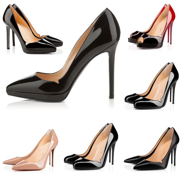 

dress shoes designer women banquet wedding pink white high heeled shoes 8cm 10cm 12cm size eur 35-44, Black