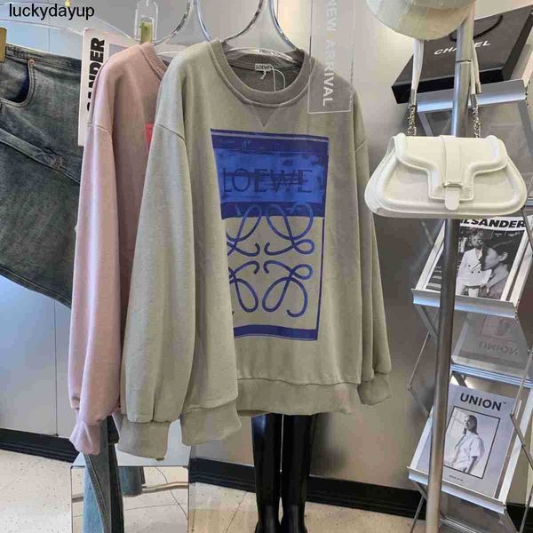 

men's hoodies designer sweatshirts winter fashion brand loewess casual letter print men's women's round neck pullover streetw, Black