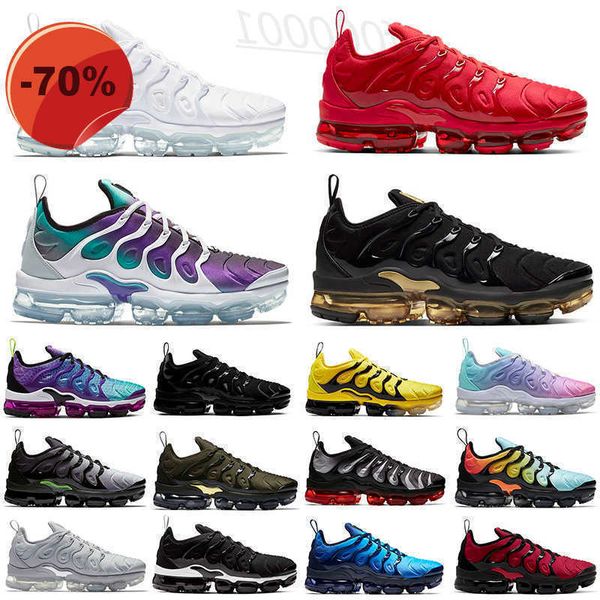 

2021 tn plus men women running shoes game royal triple black white cool grey psychic pink mens sport sneakers trainers sx01, Black;brown