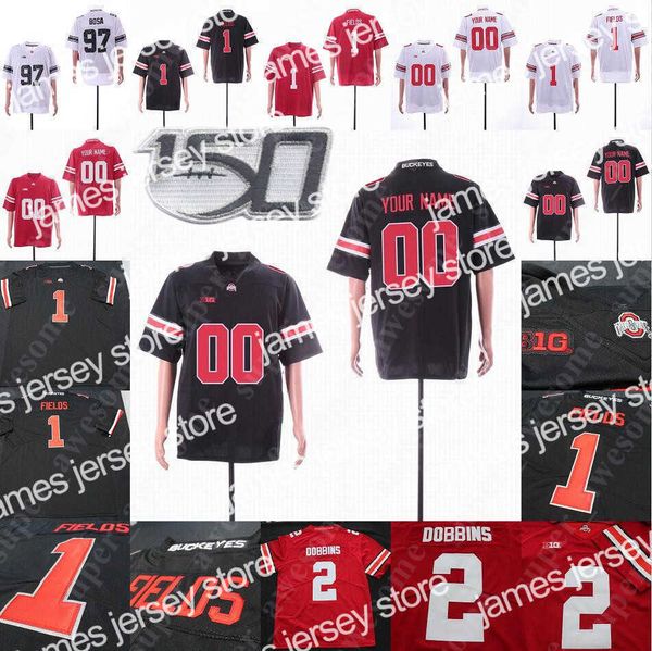 

american college football wear ohio state buckeyes football jersey jahsen wint davon hamilton blake haubeil sean nuernberger liam mccullough, Black