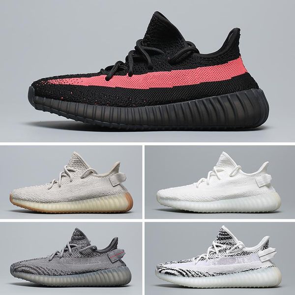 

shoes 35 5 7 yezzzy mens casual classic men and women black red white trainer cushion surface breathable sneakers size eur 36-45 nob