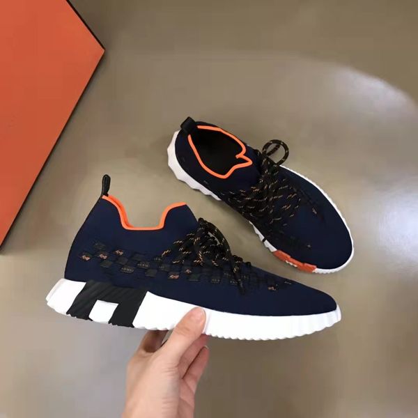 

famous nice perfect flex men sneakers shoes knit leather braided technical canvassports runner skateboard lace up rubber sole outdoor traine, Black