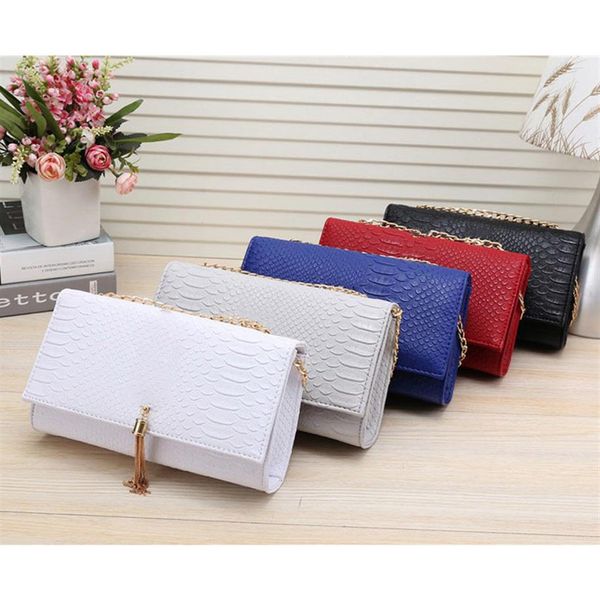 

wallets coin purse shoulder bags crossbody designer bag credit card package handbag square leather cross-chain ladies tassel girl 249y, Black;red