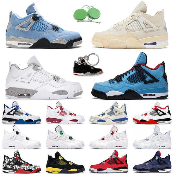 

dress shoes with box jordn 4s sail basketball shoes men women jumpman 4 white oreo university blue red thunder black cat cactus jack green g
