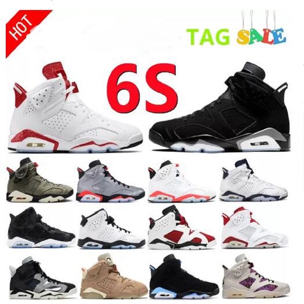 

man 6s mens basketball shoes men trainers sports sneakers gold hoops british khaki cactus mint infrared hare unc