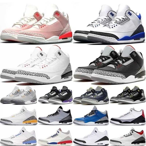 

2023 2022 men basketball shoes 3s 3 cardinal red pine green racer blue cool grey hall of fame court purple laser orange mens trainers outdoo