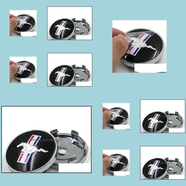 

wheel covers 4pcs/lot black running horse 60mm car wheel hub center logo caps abs emblem badge fits for ford mustang drop delivery 2 dhz4w