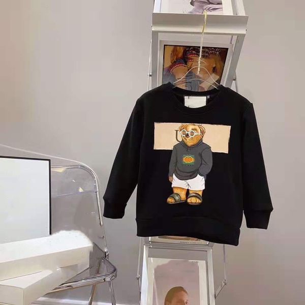 

baby clothes baby sweaters pullover girls boys clothe with letter white glassed bear casual jumper spring autumn and winter long sleeve warm, Blue