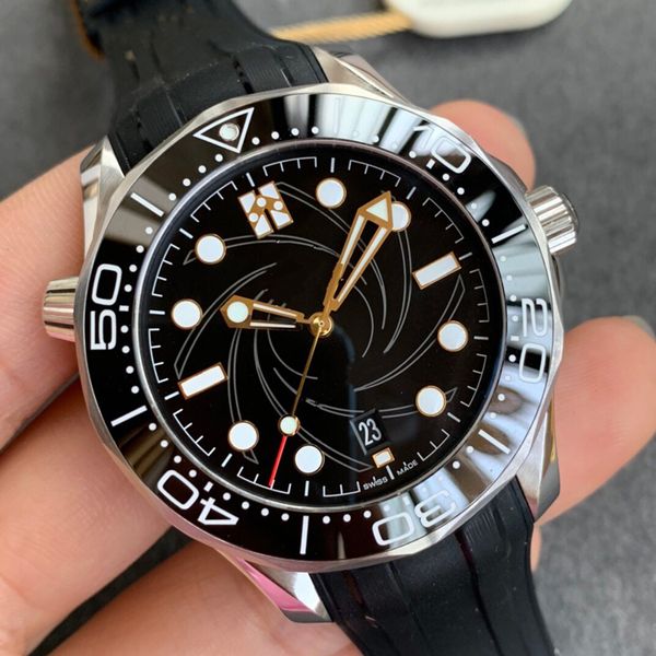 

ceramic bezel men's watch 43mm automatic mechanical movement luminous sapphire waterproof movement self winding fashion watchs montre d, Slivery;brown