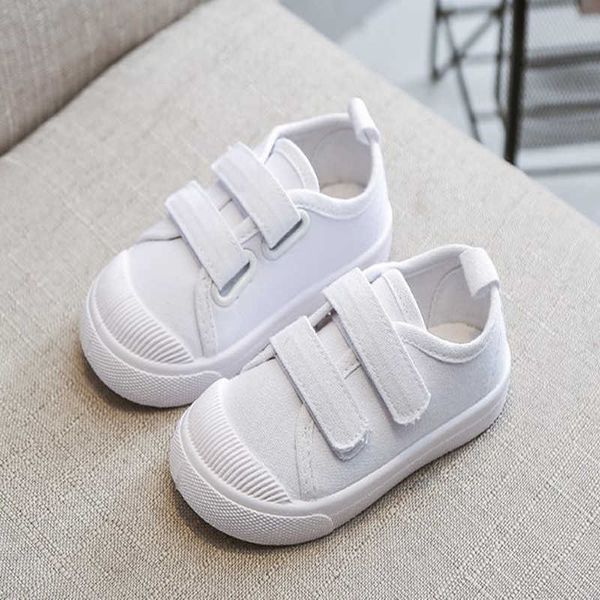 

flat shoes children canvas shoes solid white dent slip on mary jane school sneakers kid footwear nina zapatos sandq sole protective toe l221, Black;grey