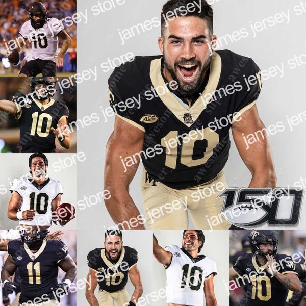

american college football wear wake forest football jersey traveon redd nasir greer jacorey johns chelen garnes rondell bothroyd luiji vilai, Black