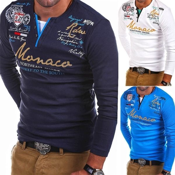 

men's polos zogaa fashion personality cultivating long-sleeved shirt 221010, White;black