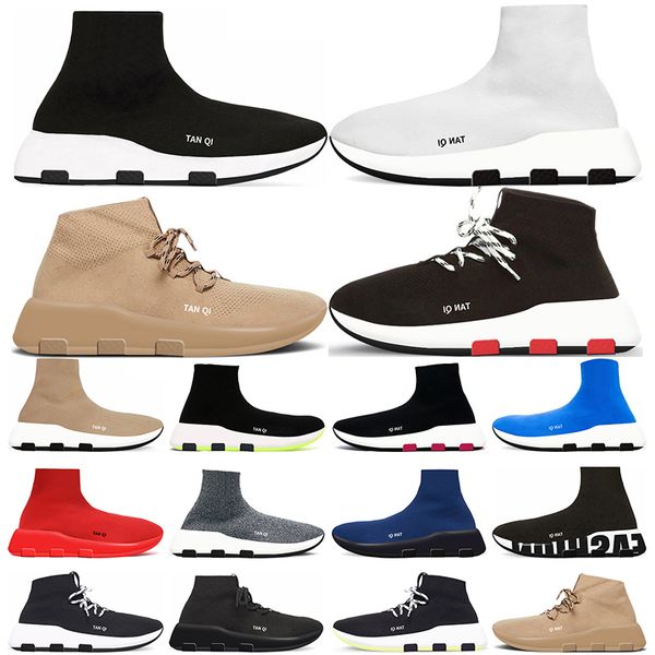 

2022 designer sock shoes for men women platform sneakers triple black white beige pink outdoor trainers jogging walking gai kqru