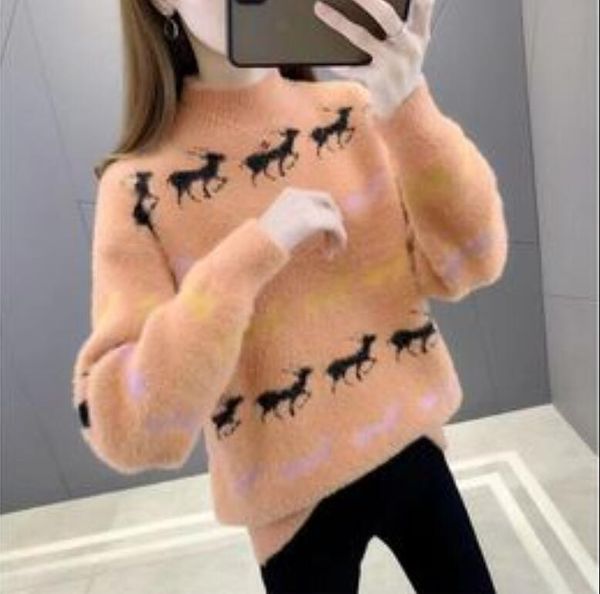 

new women's sweaters for puff dress lette clothes loose pullover bottoming shirts designer dunks knitted, White;black
