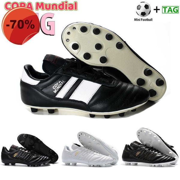 

soccer cleats football shoes black gold white mens designersportss neakers mini ball us6.5-11 copa mundial fg men