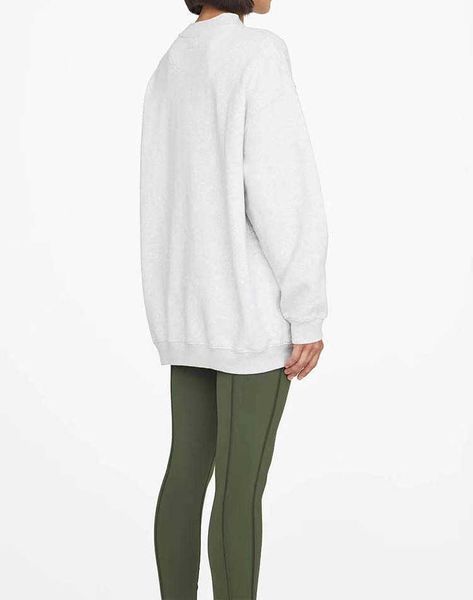 

anine bing women sweatshirt designer pullover classic letter embroidery inside fleece crew neck sweater long sleeves hoodie3, Black