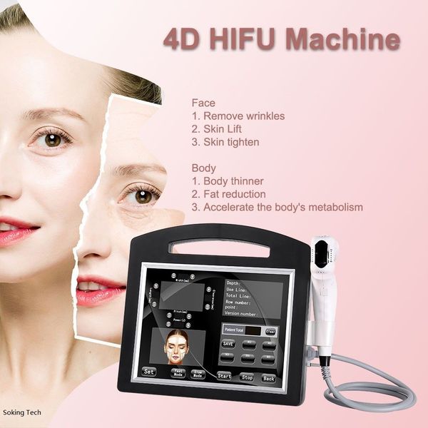 

4d hifu face tightening skin lifting wrinkle removal therapy beauty machine 12 lines 20 000 s high intensity focused ultrasound equipment an, Black;white