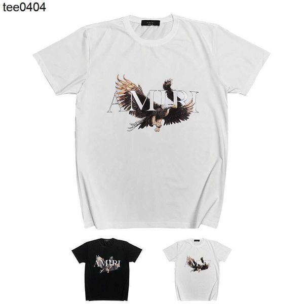 

street fashion amirs 200g cotton eagle letter print casual hip hop high street half sleeve t-shirt european, White;black