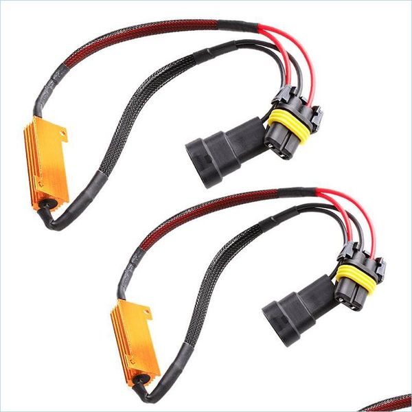 

other car lights 50w 6rj h7 h11 h1 9005 9006 headlight load resistor led canbus car fog lamps decoder error warning resistance drop d dh4xc