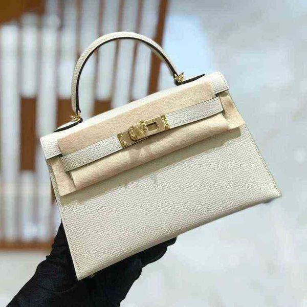 

herme kellies bags designer handbags h advanced second generation kelys female mini summer leather bridal bag 2022 pink white y6kj