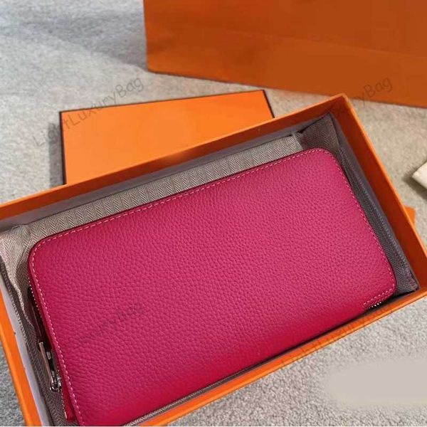 

light luxury designer lychee pattern leather zipper wallet practical versatile for women classic famous brand shopping purses 220213, Red;black