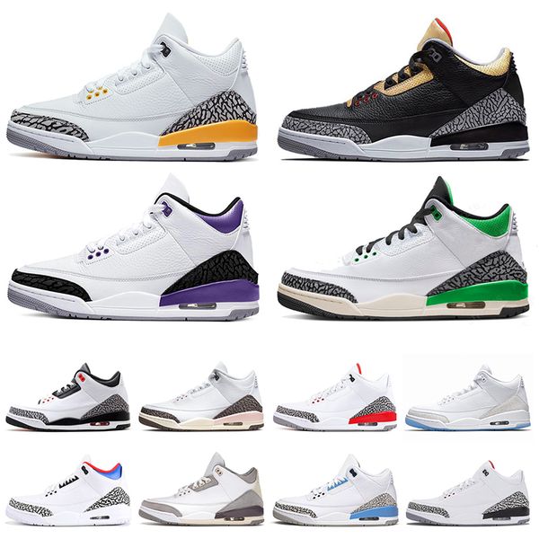 

j3s og athletic shoes black gold jumpman 3 basketball shoes 3s iii for men women laser orange dark iris lucky green fashion new white cement