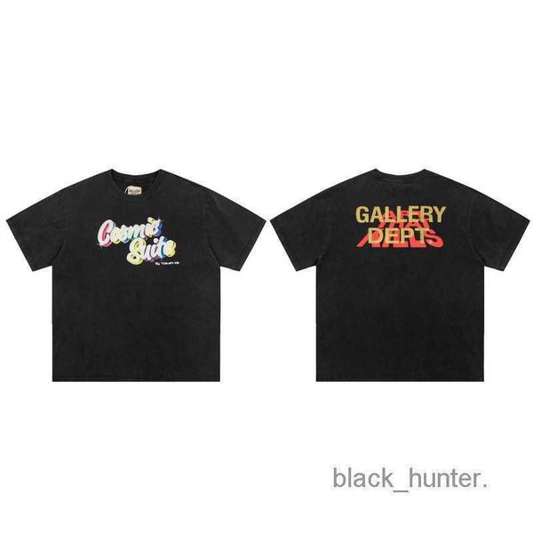 

men's t-shirts galery designer dept hip hop fashion brand used washed couple loose round neck printed short sleeve t-shirt, White;black