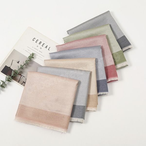 

plain cotton hijab lurex glitter shimmer fringe viscose scarf shawl lady wrap pashmina stole bufandas muslim hijab, Blue;gray