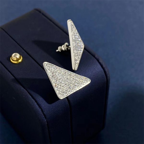 

designer earrings studs womens hoop earring stainless steel couple zircon earrings designers for women inverted triangle street style fashio, Golden;silver