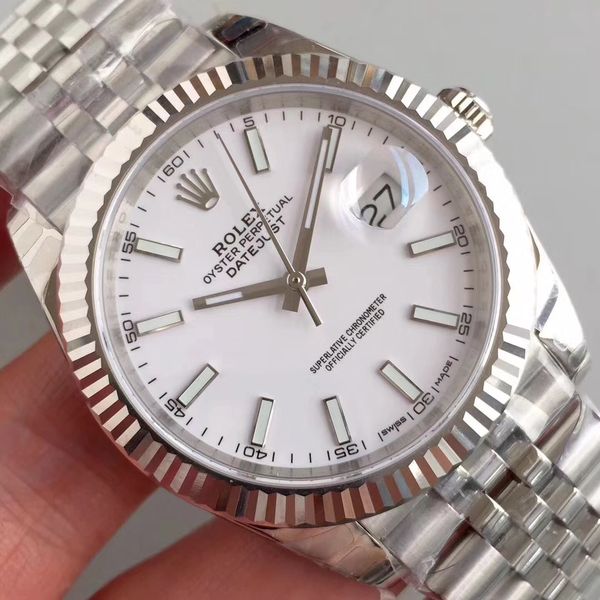 

rolex datejust aaa 3a quality watches 41mm men sapphire glass with original green box 1263340 automatic oystersteel rolexwatch ab02, Slivery;brown