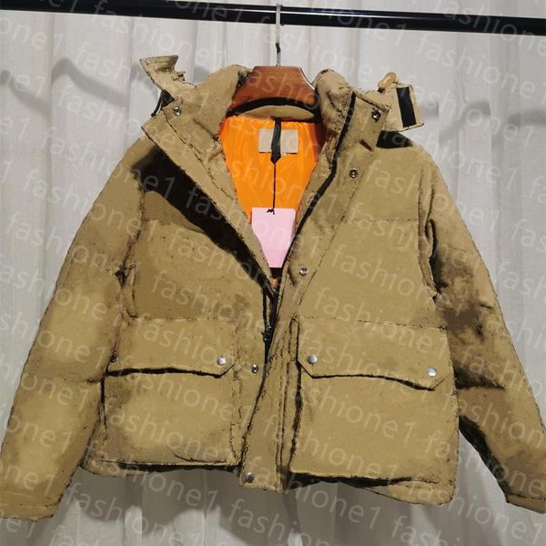 

men designer down jacket down & parkas warm thick puffer jackets white duck windproof parker hooded fourrure outerwear coat, Black