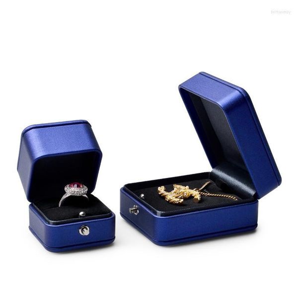 

jewelry pouches bags jewelry pouches oir treasure blue ring box pendant outside high-grade pu leather inside dark gray plush can be dhrzh, Pink;blue