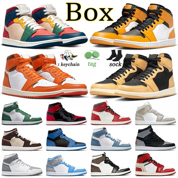 

jorda 1 offs white basketball shoes us 12 jumpman 1s men trainers travis scotts high og yellow toe heirloom women sports starfish jorden