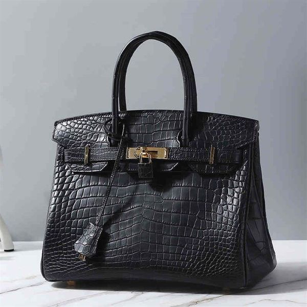 

luxury women fashion handbags crocodile skin brikins women's bag 2022 large capacity versatile luxury real leather218l
