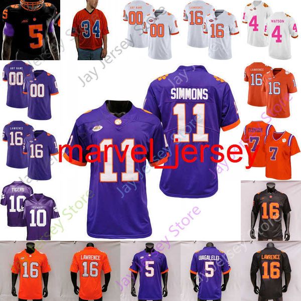 

clemson football jersey ncaa college shaq lawson deandre hopkins c.j. spiller perry fuller cunningham uiagalelei murphy rencher galloway, Black