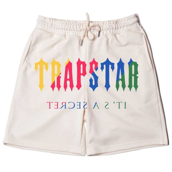 

men's shorts trapstar london summer baggy sweatshorts hip hop streetwear loose jogger short straight cotton casual g221012, White;black