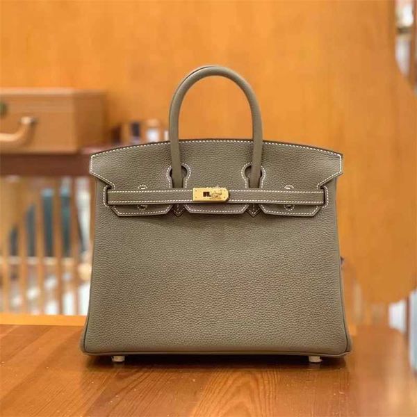

bag birkins designer togo leather handmade honey wax thread calf leather lychee pattern handbag buckle women's cz