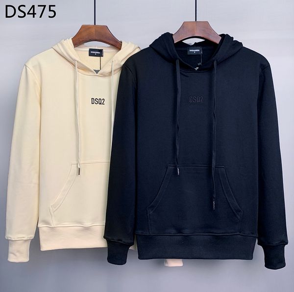 

2022 men's hoodies man sweatshirts sweater for men dsq fashionable europe and america streetwear handsome embroidery tags paste d2 with, White;black