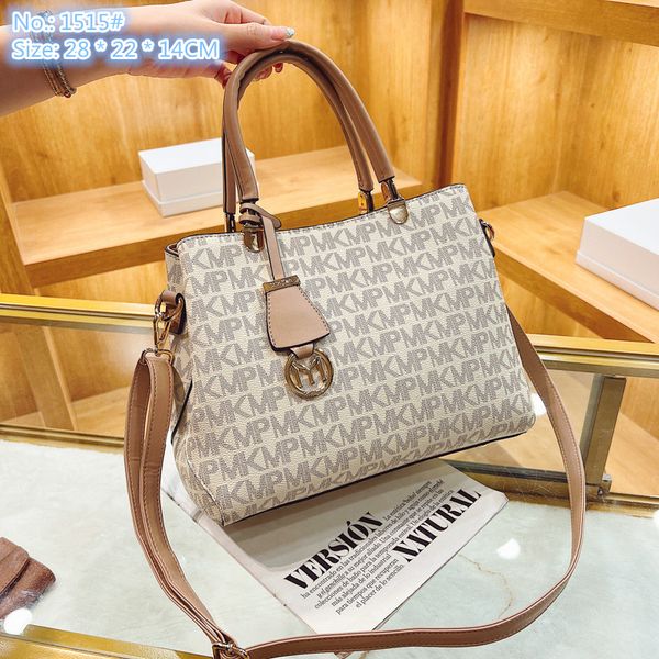 

wholesale factory ladies clutch bag 2 colors multi-layer thick leather handbag simple joker printed shoulder bags retro letters color matchi