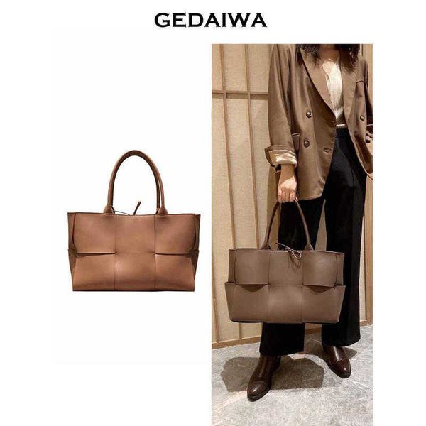 

fashion bag designer bottess venetas's 2022 autumn and winter new big woven tote women's leather simple versatile high capacity fa