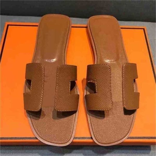 

sandals slippers herme beach oran summer designer pretty slide womens crocodile skin leather flip flops heels ladies sandali fashion de ahp7, Black