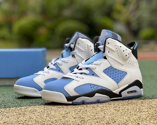 

jumpman shoes 6 unc university blue white black basketball shoe 6s women men fashion trainers luxurys designer sneakers with original box