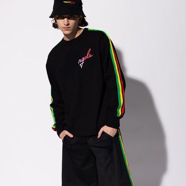 

mens sweater designer hoody men women sweaters angel letter print hoodie cotton sweatshirt hip hop loose oversize pullover jacket casual spo, Black