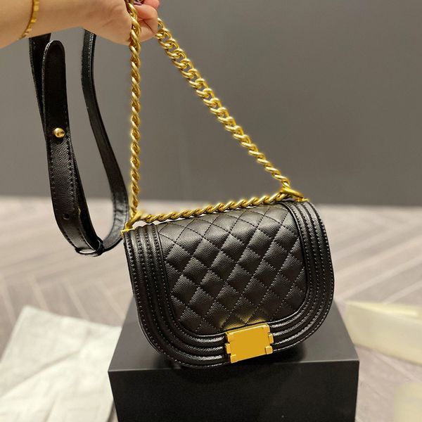 

22a womens classic mini flap messenger bags ghw quilted crossbody shoulder caviar leather vanity cosmetic case pouch outdoor saoche handbags