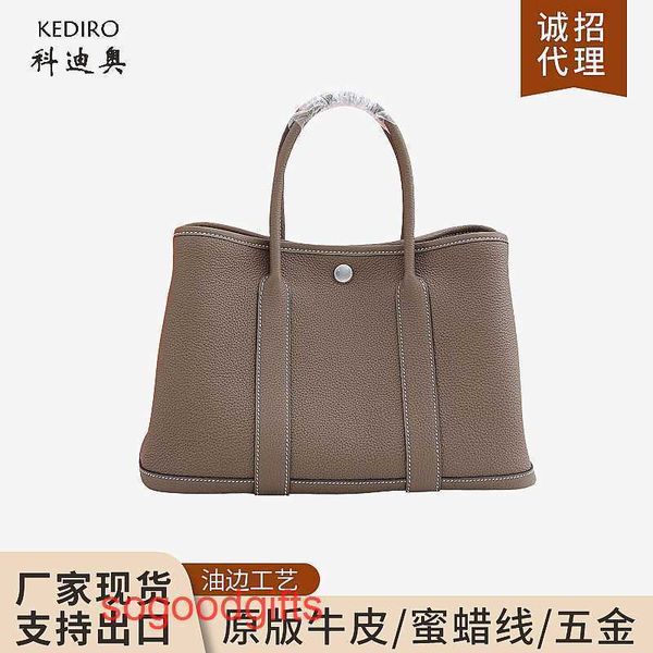 

designer herme bag garden party bags women crossbody tote handbags cor garden bag hand sewn wax thread high-capacity commuting bucket h real