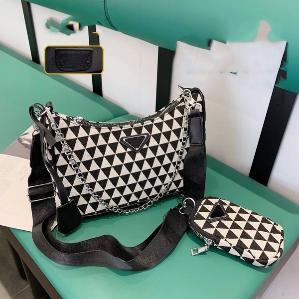 

sale 2 piece womens luxurys designer bags handbags hobo purses lady handbag crossbody shoulder totes fashion wallet bag check plaid tartan p